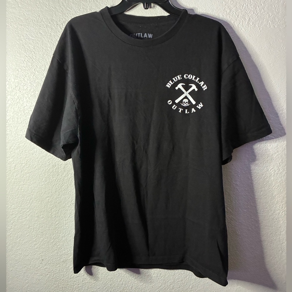 Outlaw Black Graphic T-Shirt for Men XL - Picture 4 of 10